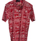 Vintage 90's Hawaiian Islands Red Polo Vacation Shirt Size Large