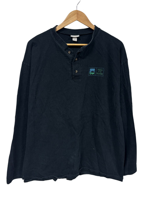 Vintage YMCA of the Rockies Henley Long Sleeve Shirt Size XL