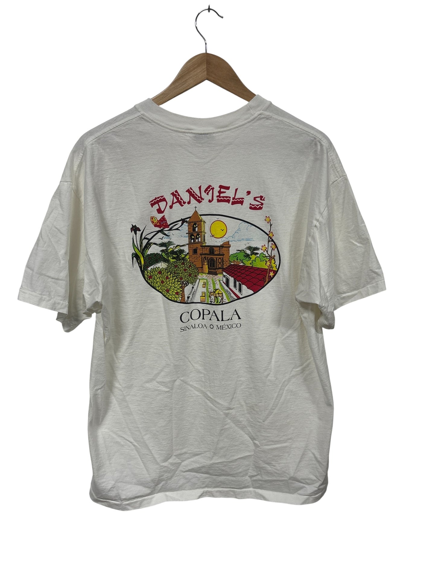 Vintage 90's Dos Equis Lager Daniels Copala Mexico Graphic Tee Size XL