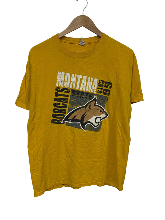 Vintage Y2K Montana State University Bobcats Tee Size Large