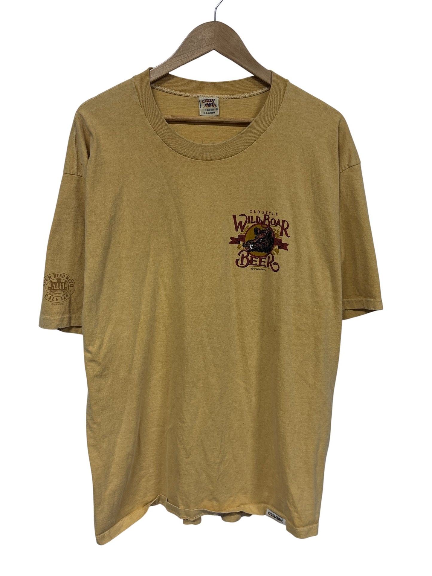 Vintage 90's Old Style Wild Boar Beer Promo Graphic Tee Size XL