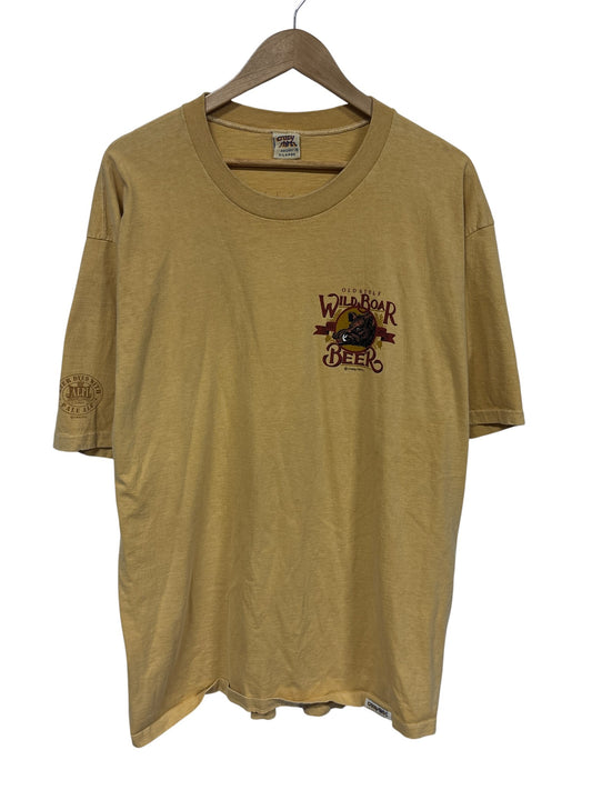 Vintage 90's Old Style Wild Boar Beer Promo Graphic Tee Size XL