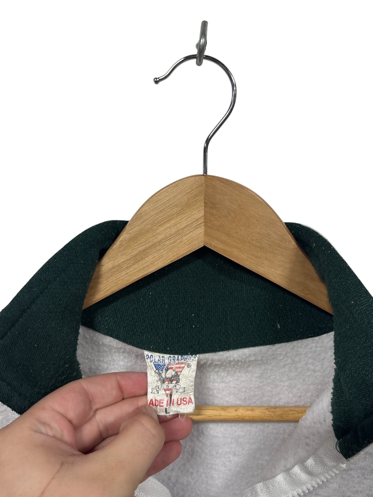 Vintage 90's Alaska Quarter Zip Grey Sweater Size Large