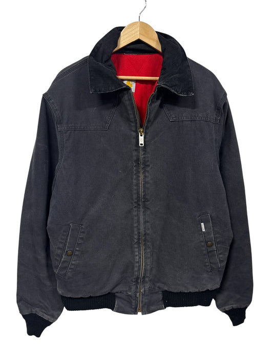 Vintage Carhartt Dark Grey Santa Fe Zip Up Workwear Jacket Size XL