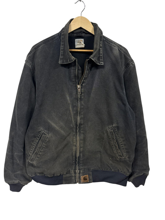 Vintage Carhartt J102 PTL Grey Santa Fe Detroit Workwear Jacket Size Large