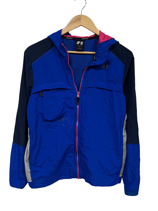 Vintage 90's Women's Russell Athletic Blue Zip Up Jacket Size XXL