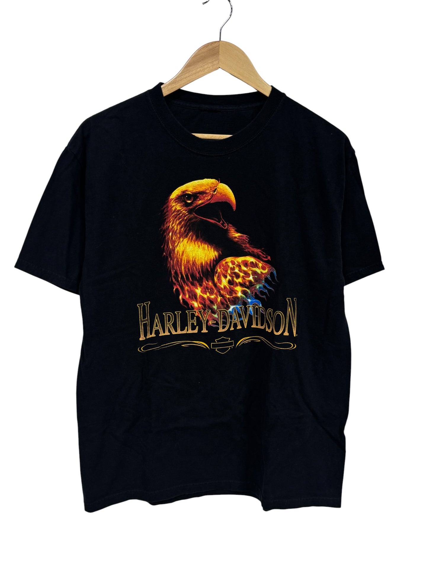 Vintage Harley Davidson Bald Eagle Biker Graphic Tee Size XL