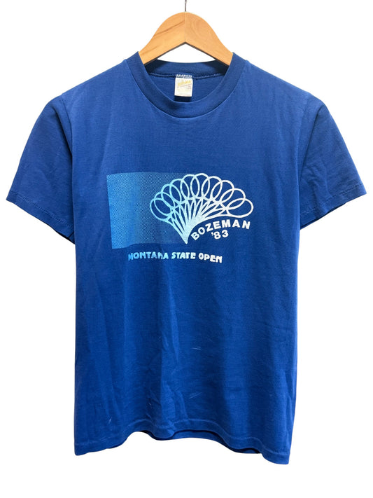 Vintage 1983 Bozeman Montana State Open Tennis Tournament Tee Size Medium