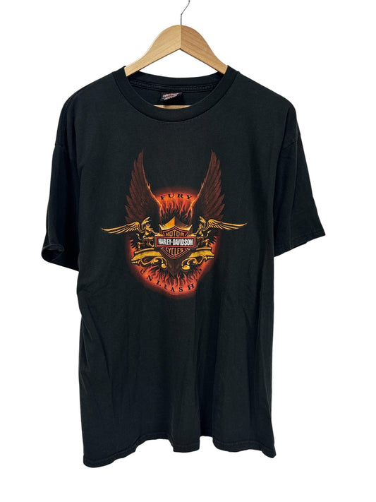 Vintage Harley Davidson Unleashed Bend Oregon Biker Tee Size XL