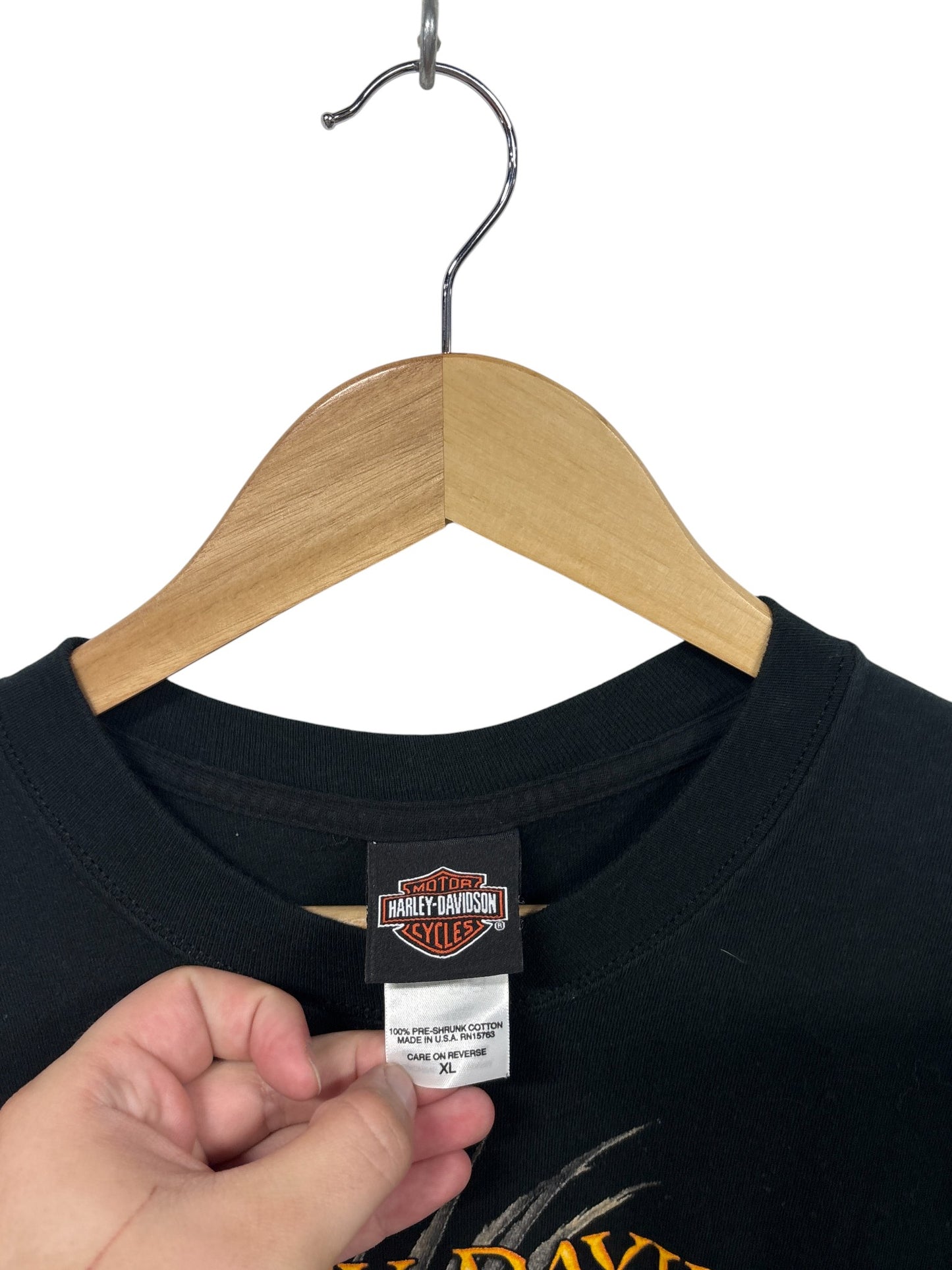 Vintage Harley Davidson Free Spirit Bald Eagle Biker Graphic Tee Size XL