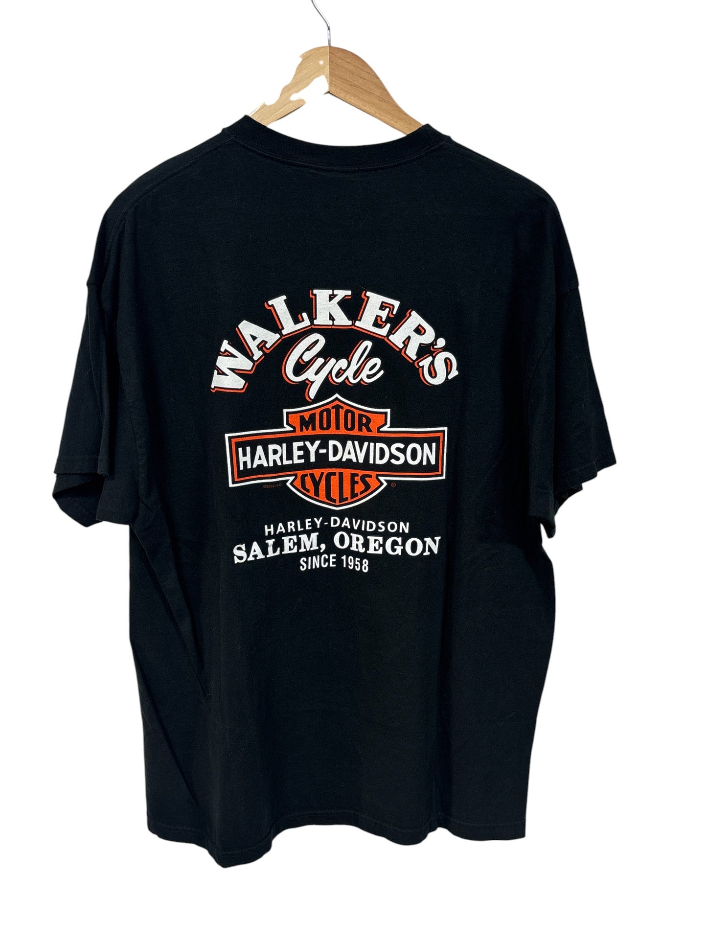 Vintage Harley Davidson Free Spirit Bald Eagle Biker Graphic Tee Size XL