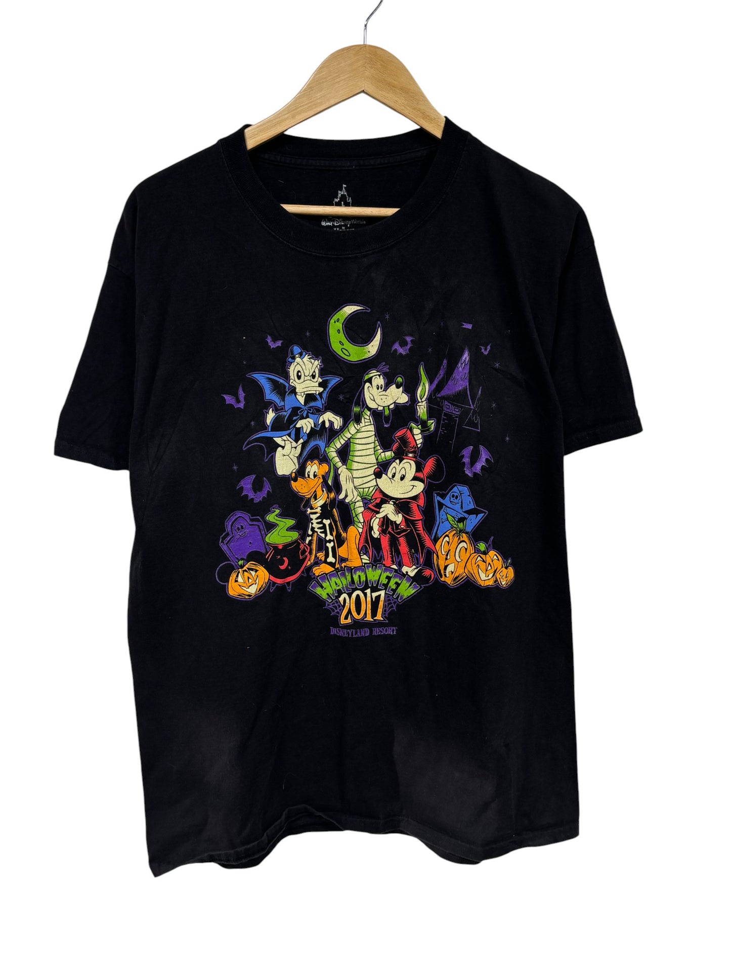 Disneyland Halloween Cartoon Graphic Tee Size Large