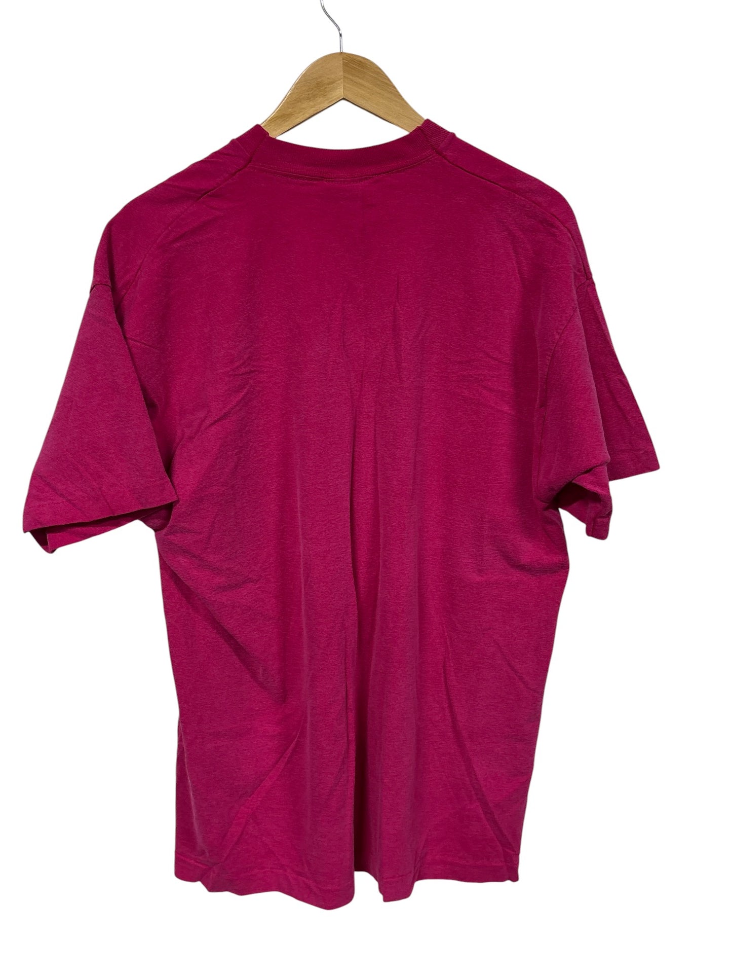 Vintage 90's Munsingwear Pink Blank Heavyweight Pocket Tee Size XL