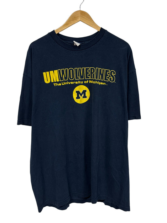 Vintage Y2K University of Michigan Wolverines Collegiate Tee Size XL