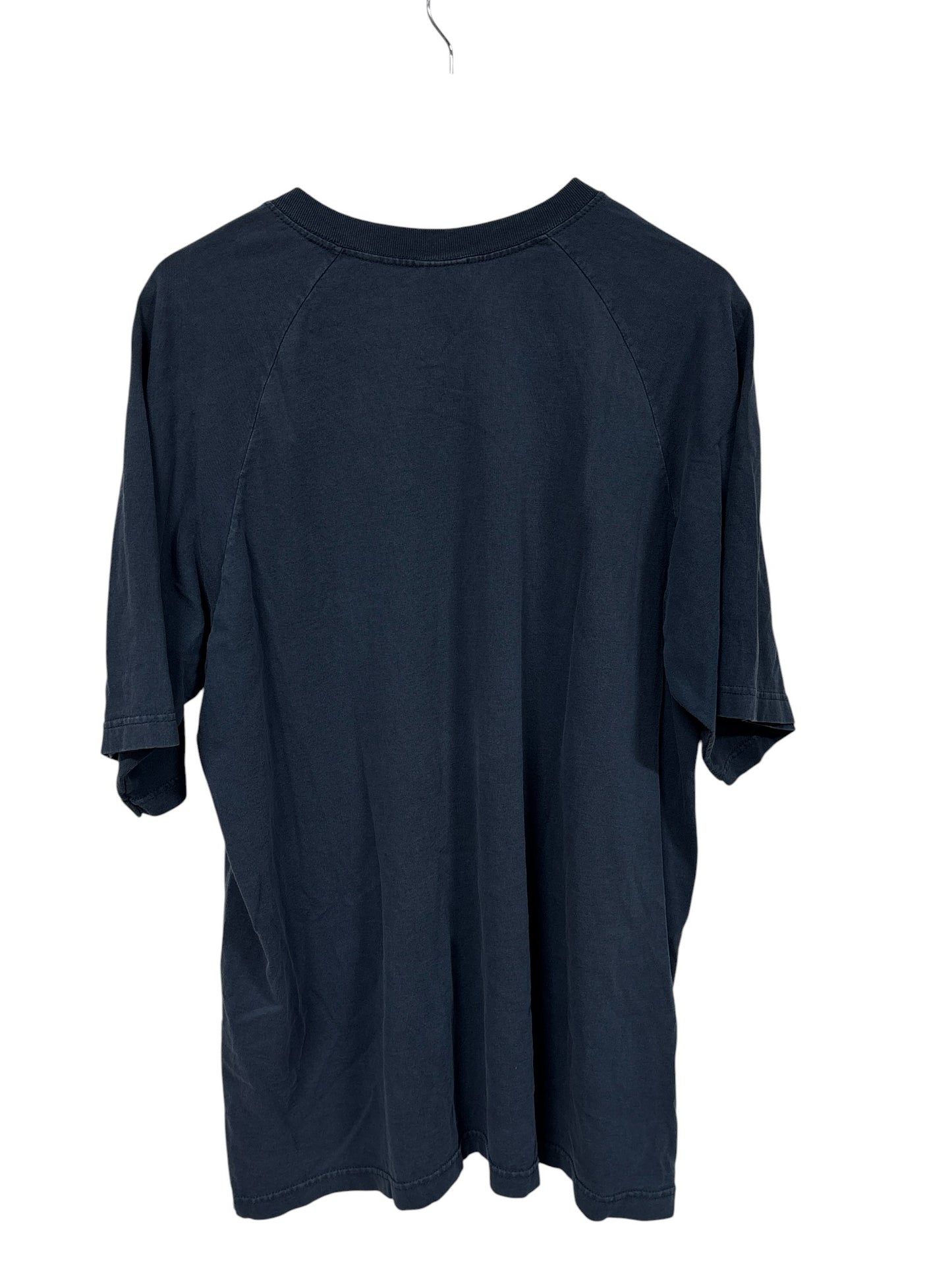 Vintage 90's Adidas Small Classic Logo Navy Blue Tee Size XL