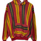 Vintage 80's Red Striped Pullover Hoodie Size Large