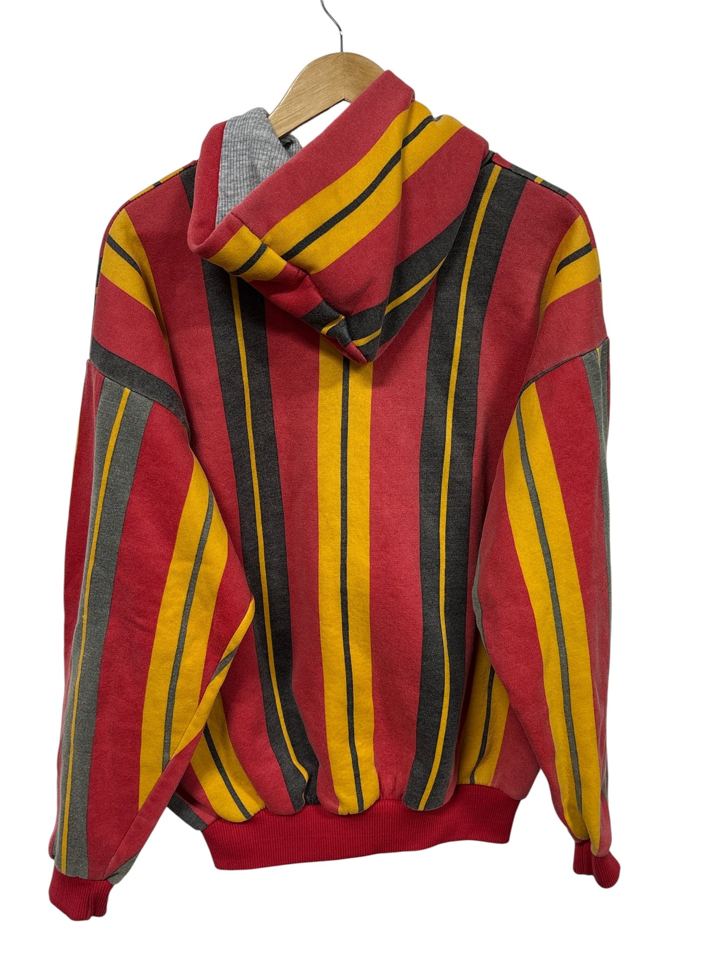 Vintage 80's Red Striped Pullover Hoodie Size Large