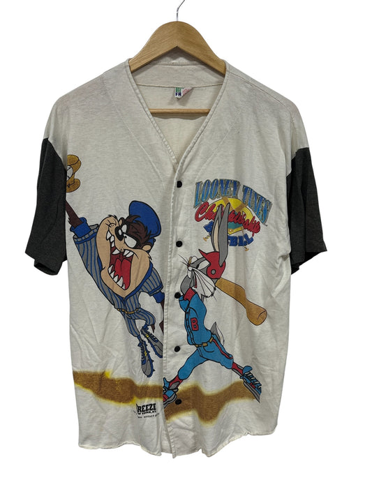 Vintage 90's Freeze Looney Tunes Baseball Cartoon Jersey Size Large