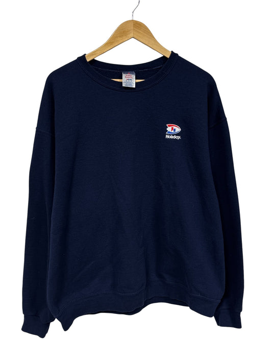 Vintage Y2K Holiday Gas Station Employee Crewneck Sweater Size XL