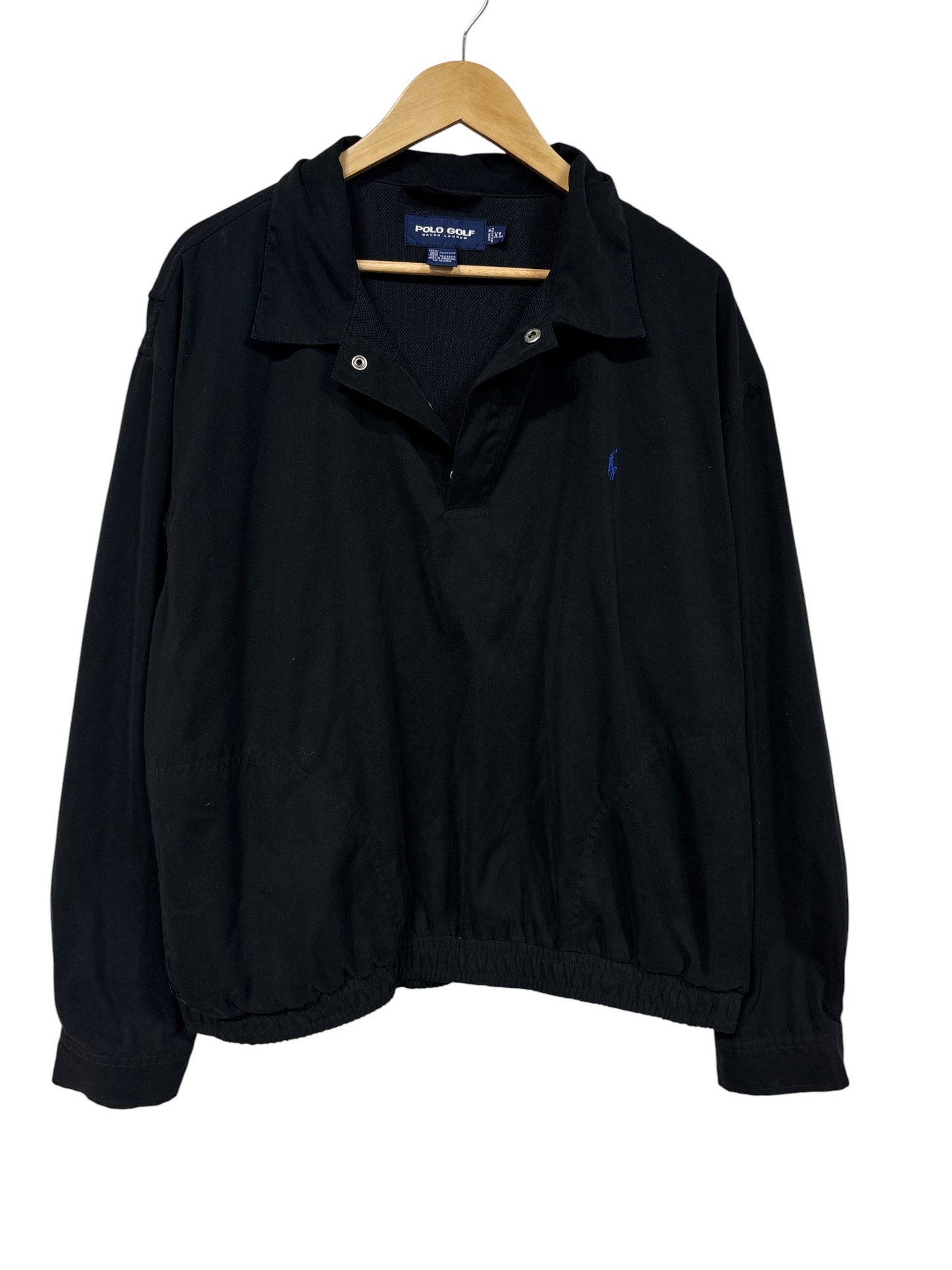 Vintage Polo Golf Lightweight Black Pullover Jacket Size XL