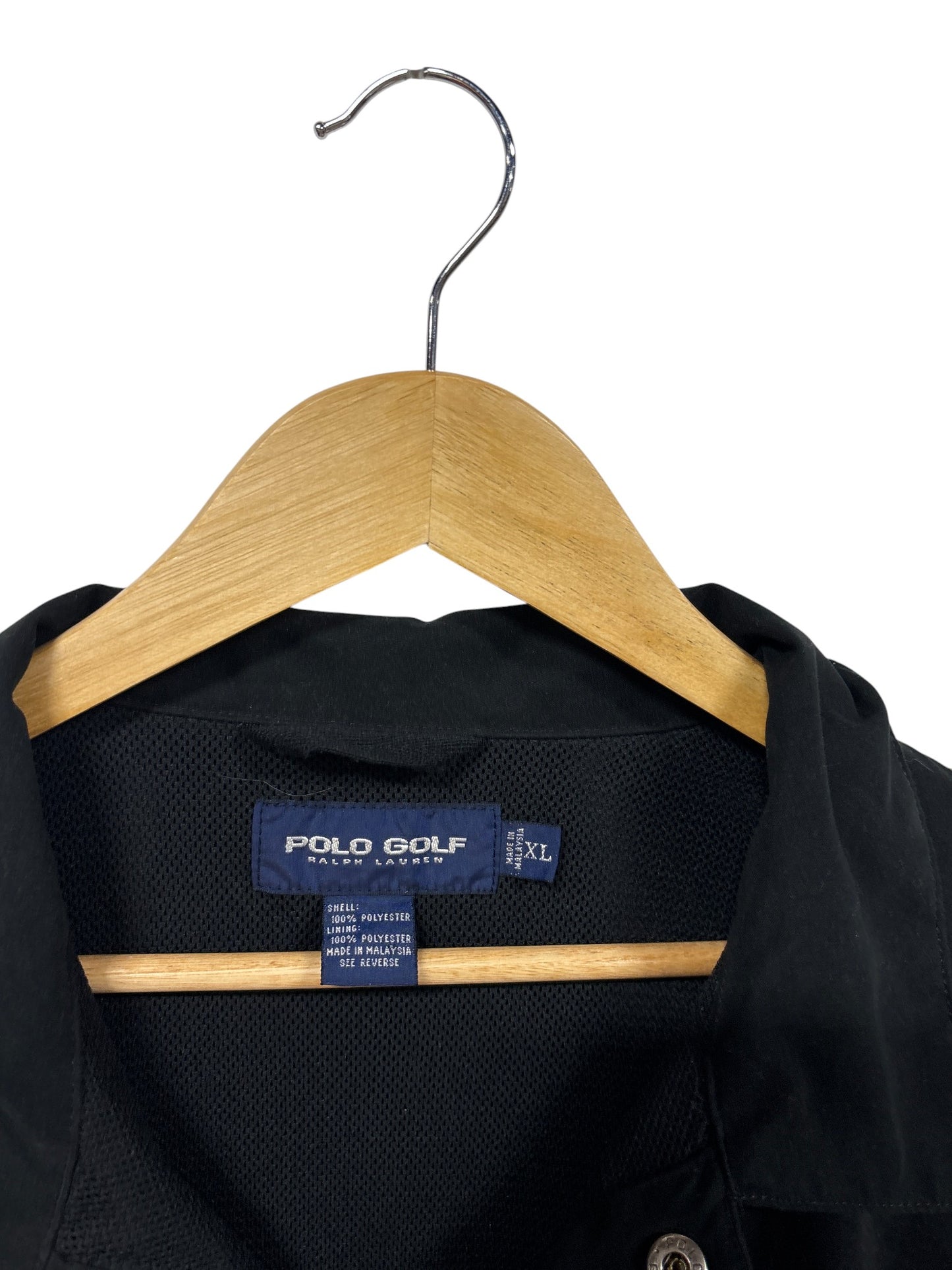 Vintage Polo Golf Lightweight Black Pullover Jacket Size XL