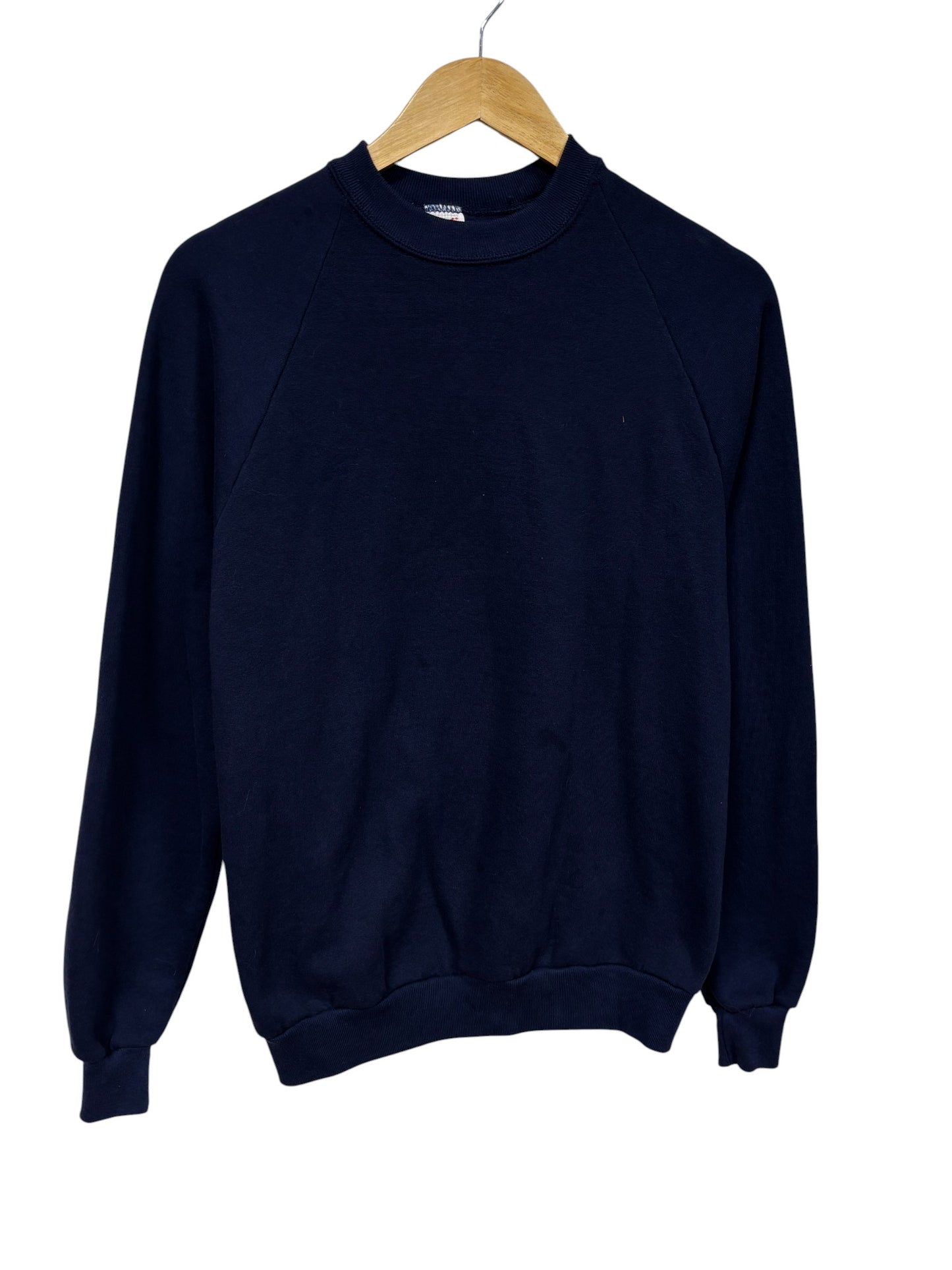 Vintage 90's Jerzees Navy Blue Blank Crewneck Sweater Size Large