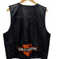 Vintage Harley Davidson Leather Biking Vest Patches Made USA Size Large