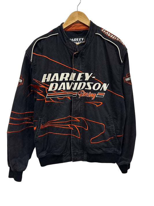Vintage Harley Davidson Screaming Eagle Racing Motorcycle Jacket Size Large