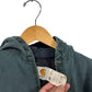 Vintage 90's Carhartt Youth Heart Green Zip Up Hooded Jacket Size Medium