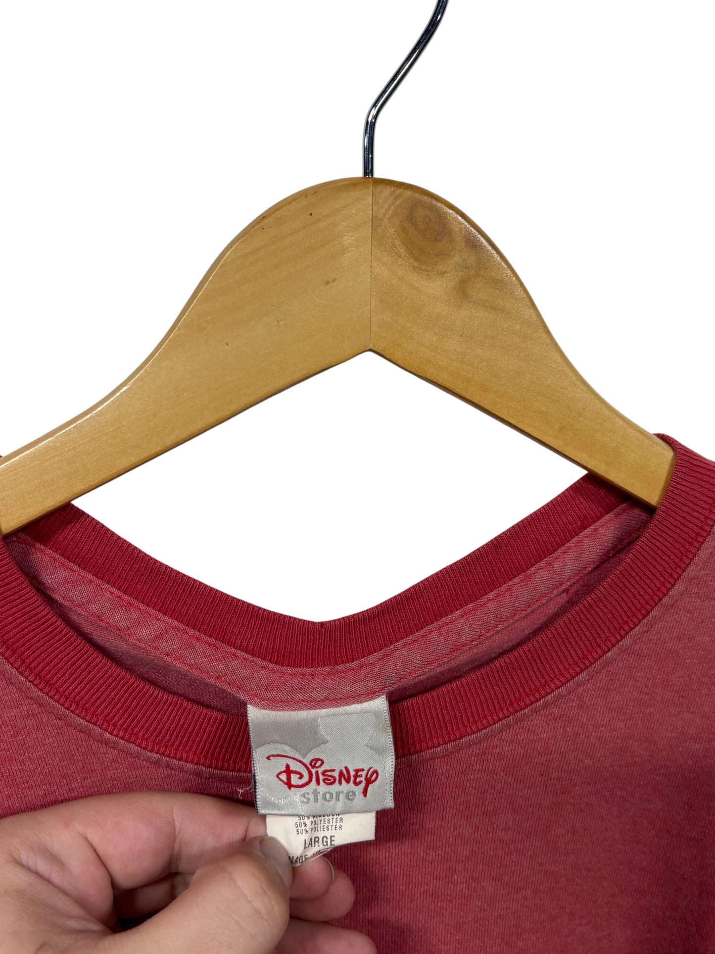 Vintage Disney Mickey Mouse Cartoon Ringer Tee Size Large