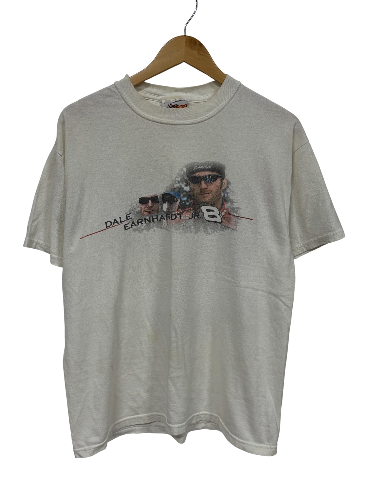 Vintage Y2K Dale Earnhardt Jr. NASCAR Racing Graphic Tee Size Large