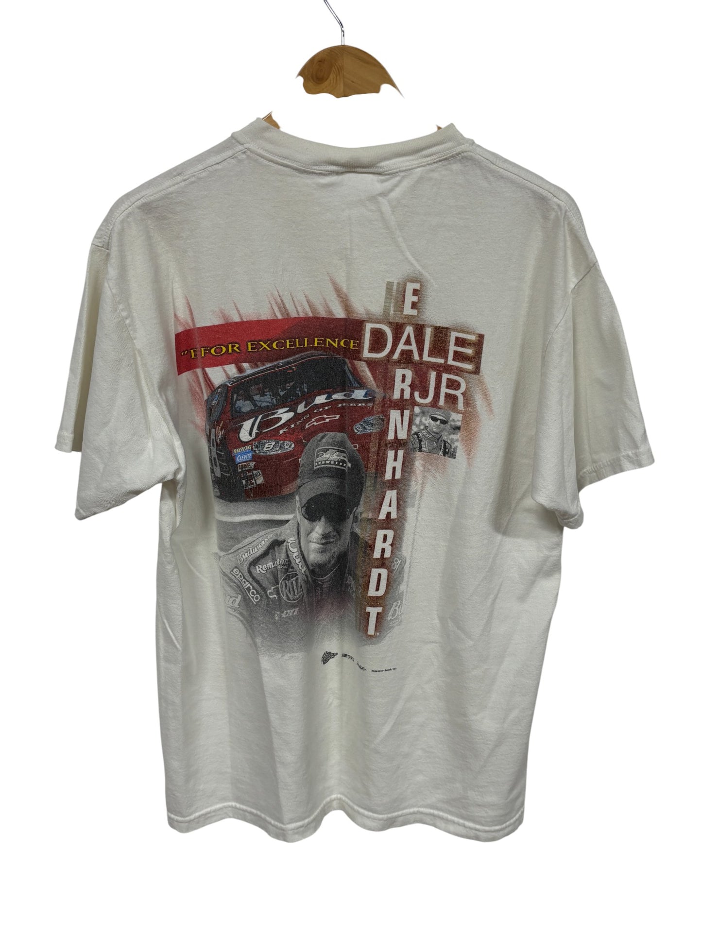 Vintage Y2K Dale Earnhardt Jr. NASCAR Racing Graphic Tee Size Large