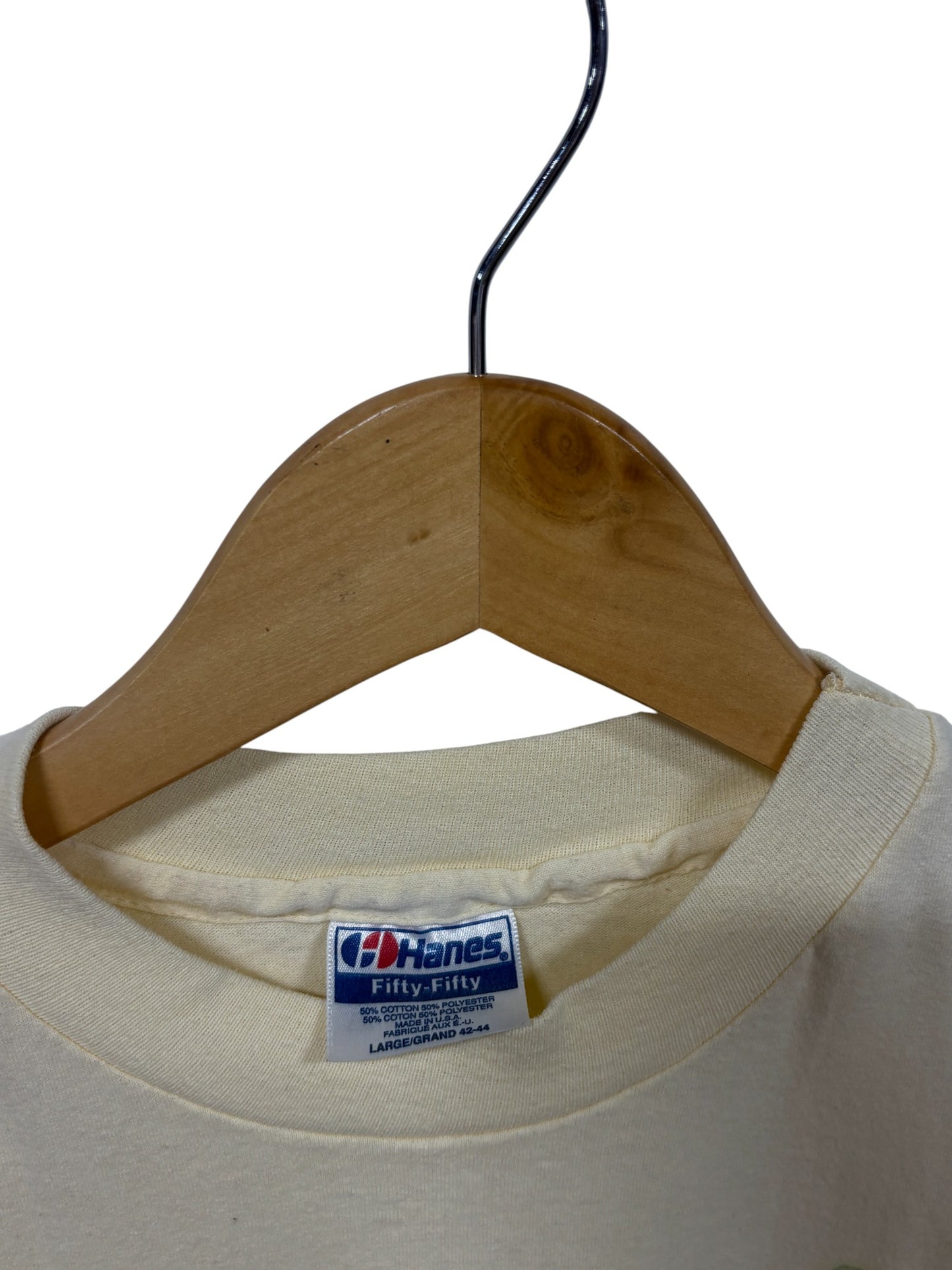 Vintage 90's Cat Flowers Art Graphic Tee Size Large