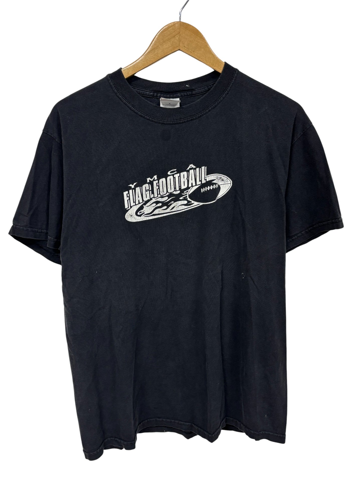 Vintage Y2K YMCA Flag Football Graphic Tee Size Medium