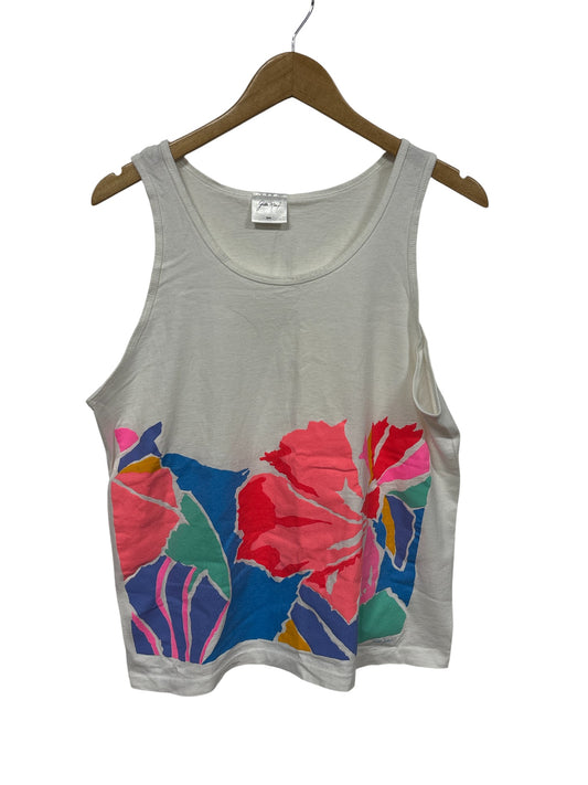 Vintage 90's Floral Art Tank Top Shirt Size Medium