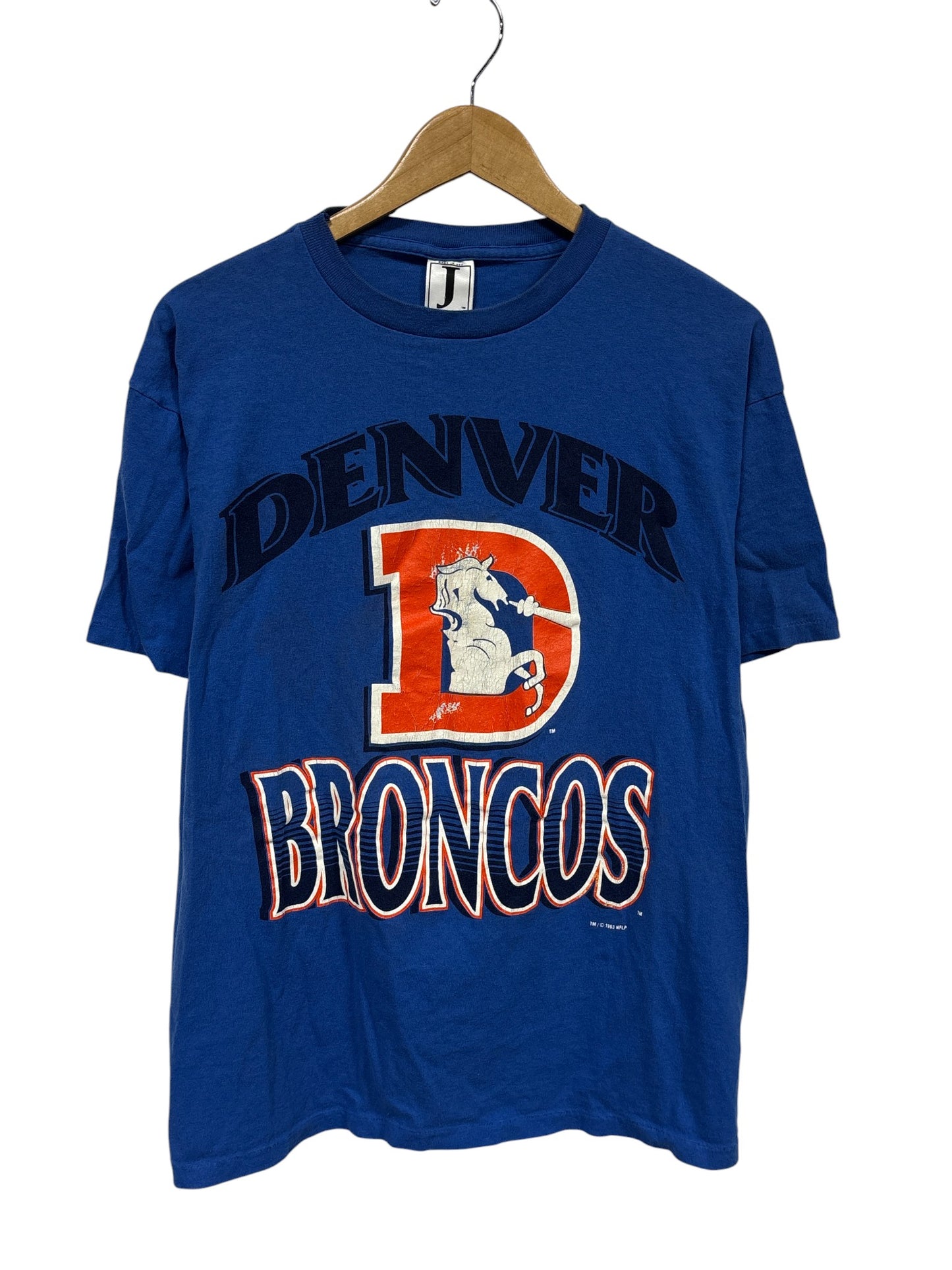 Vintage 90's Denver Broncos Old NFL Logo Graphic Tee Size Medium