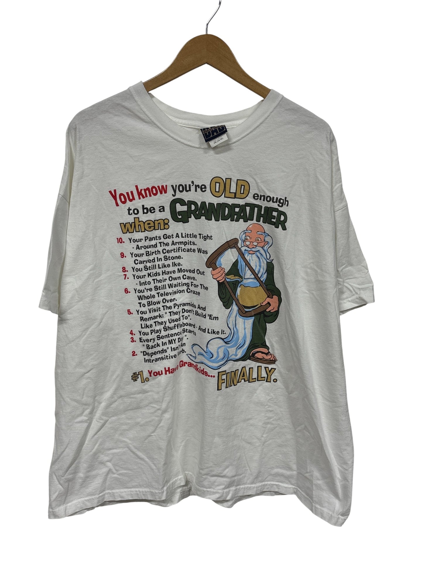 Vintage 90's Old Enough to be a Grandfather Graphic Tee Size 3XL