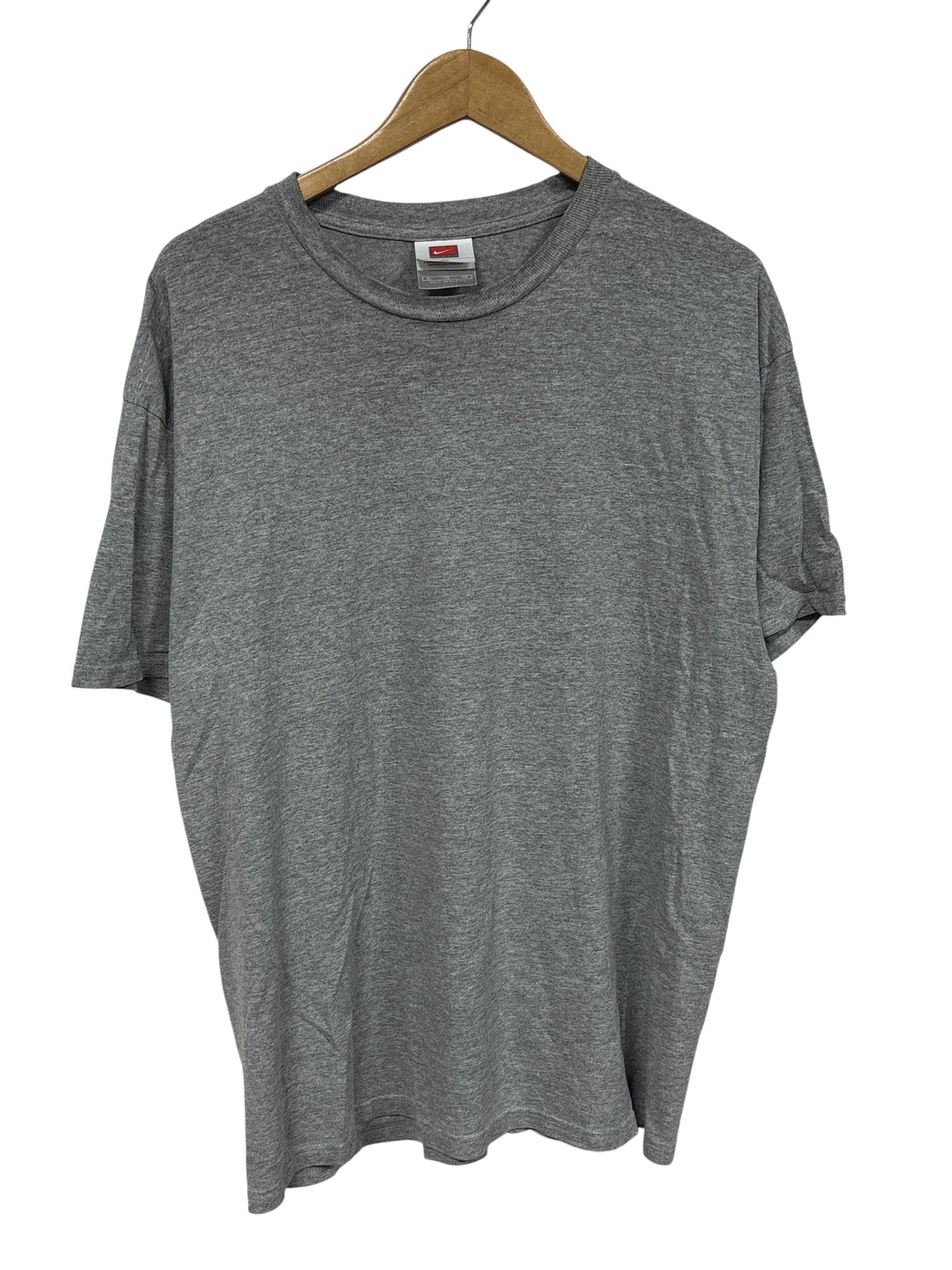 Vintage Nike Grey Blank Back Swoosh Tee Size XL