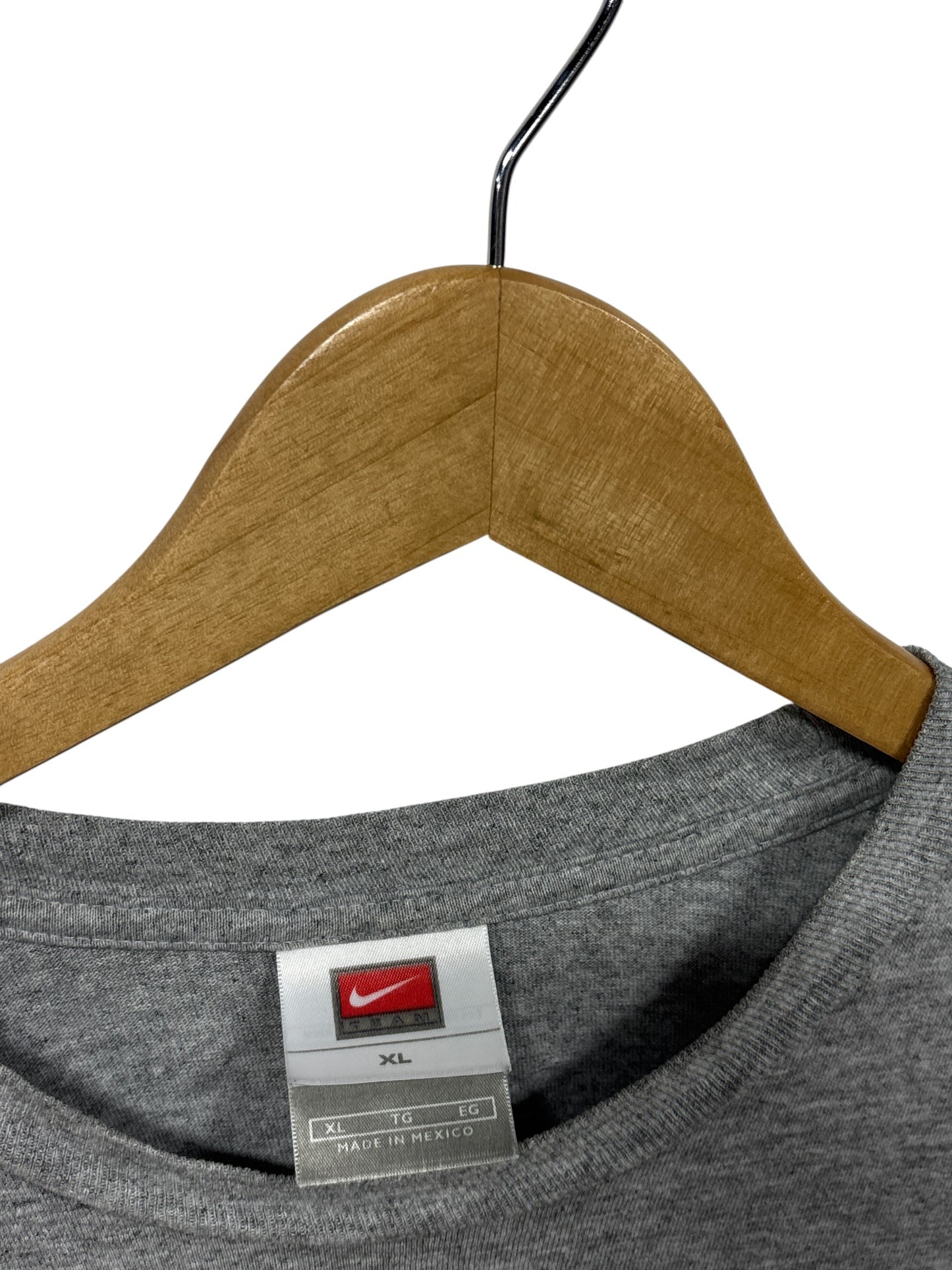 Vintage Nike Grey Blank Back Swoosh Tee Size XL