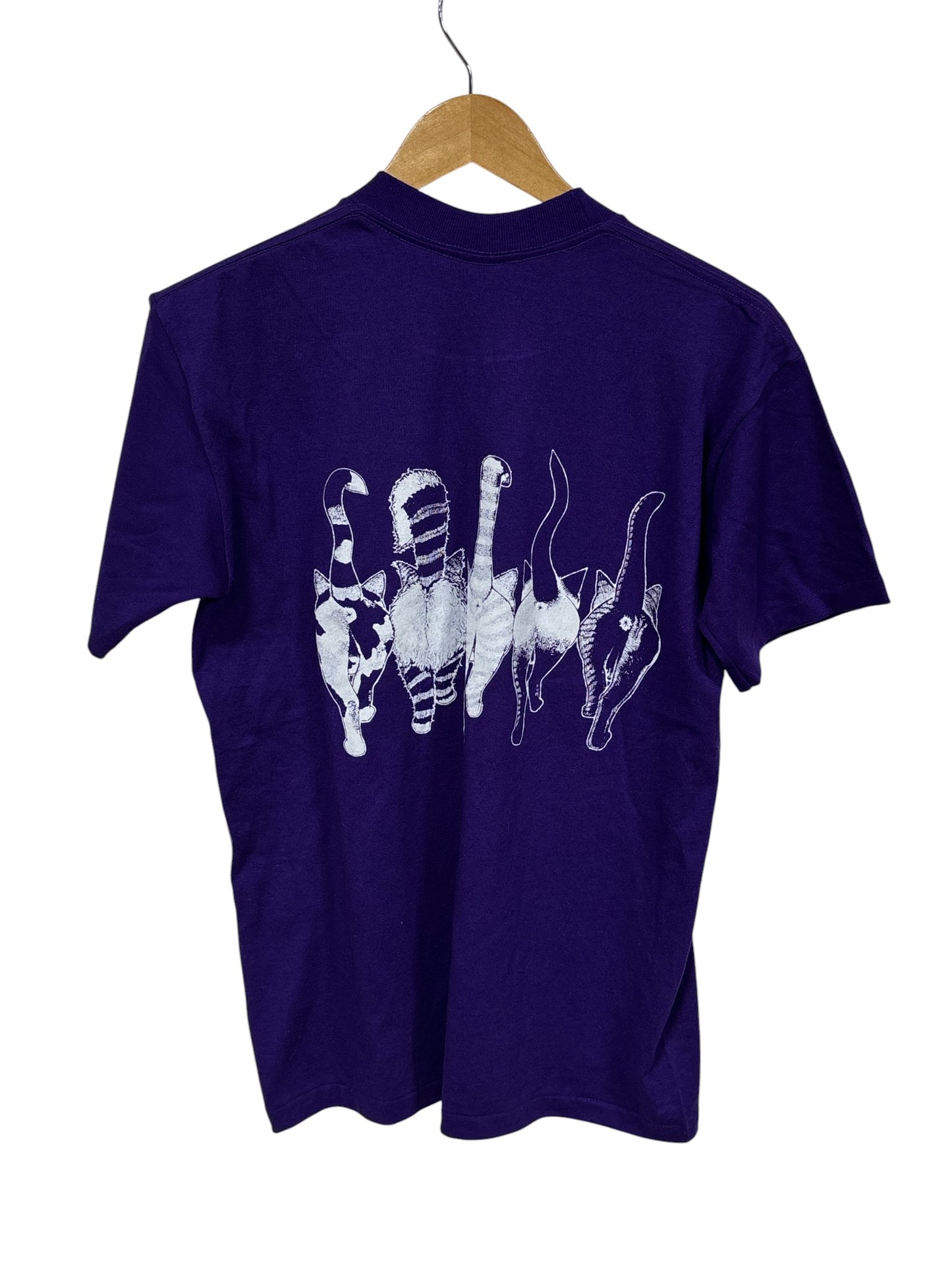 Vintage 90's Cats Front Back Graphic Tee Size Medium