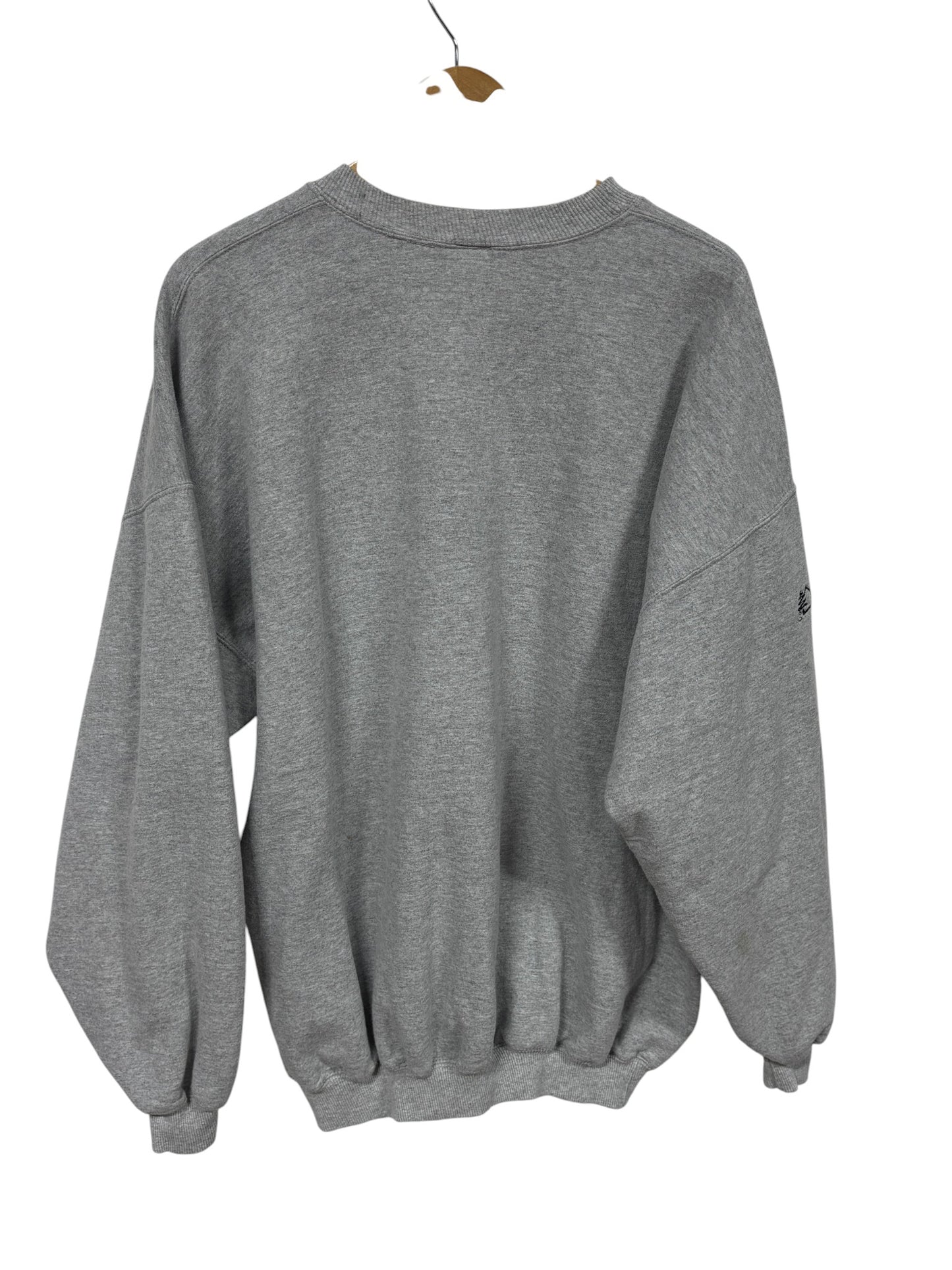 Vintage 90's Grey Embroidered Crewneck Sweater Size XXL