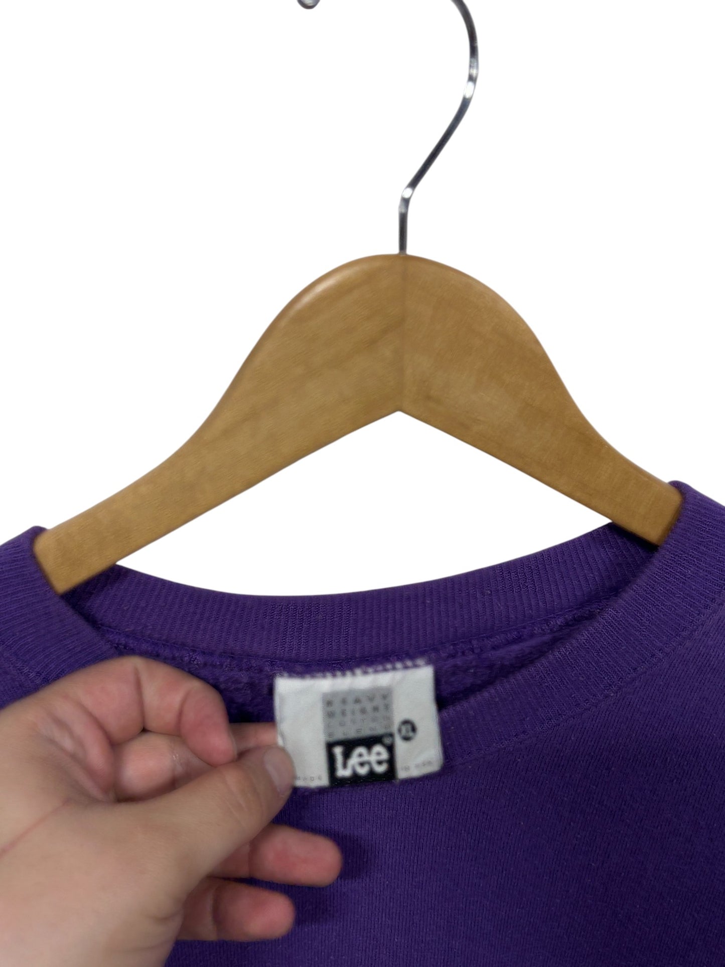 Vintage 90's Lee Purple Blank Crewneck Sweater Size XL