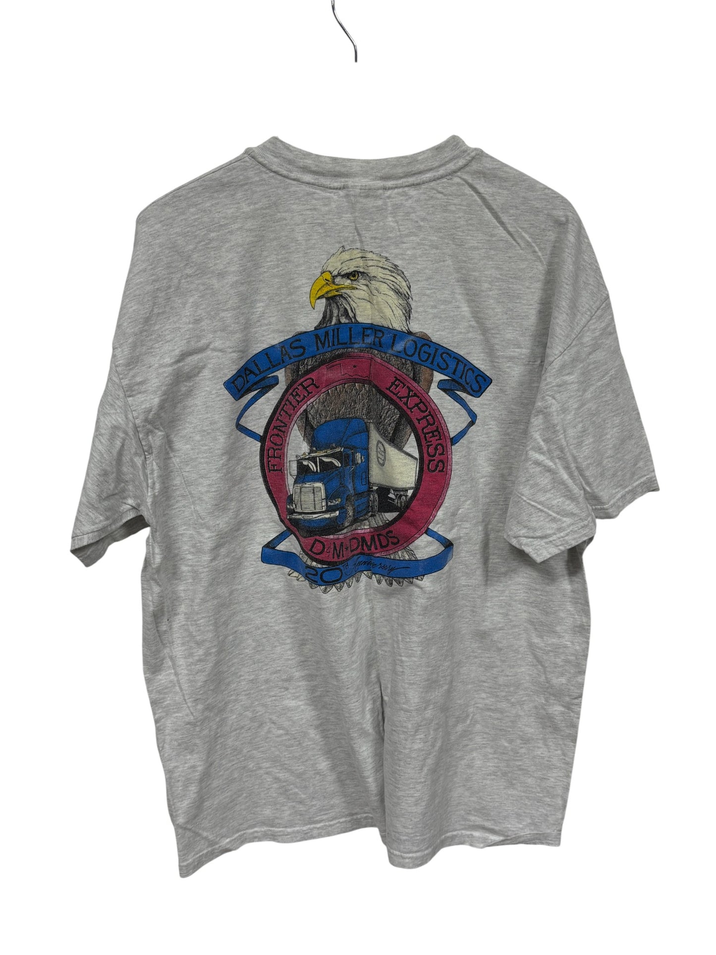 Vintage 90's Dallas Miller Logistics Truck Driving Graphic Tee Size XL