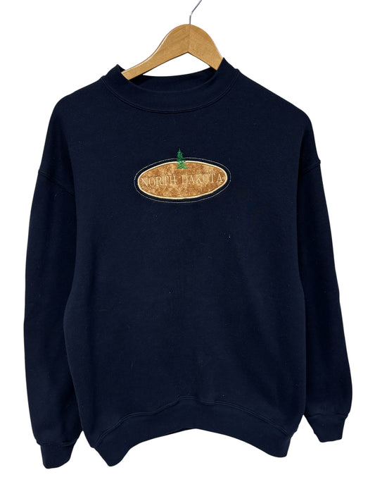 Vintage 90's North Dakota HL Miller Navy Blue Sweater Size Large