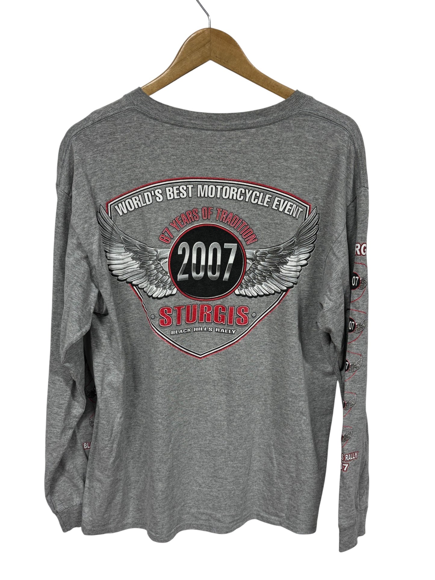 Harley Davidson Sturgis Biker Rally Long Sleeve Shirt Size Large