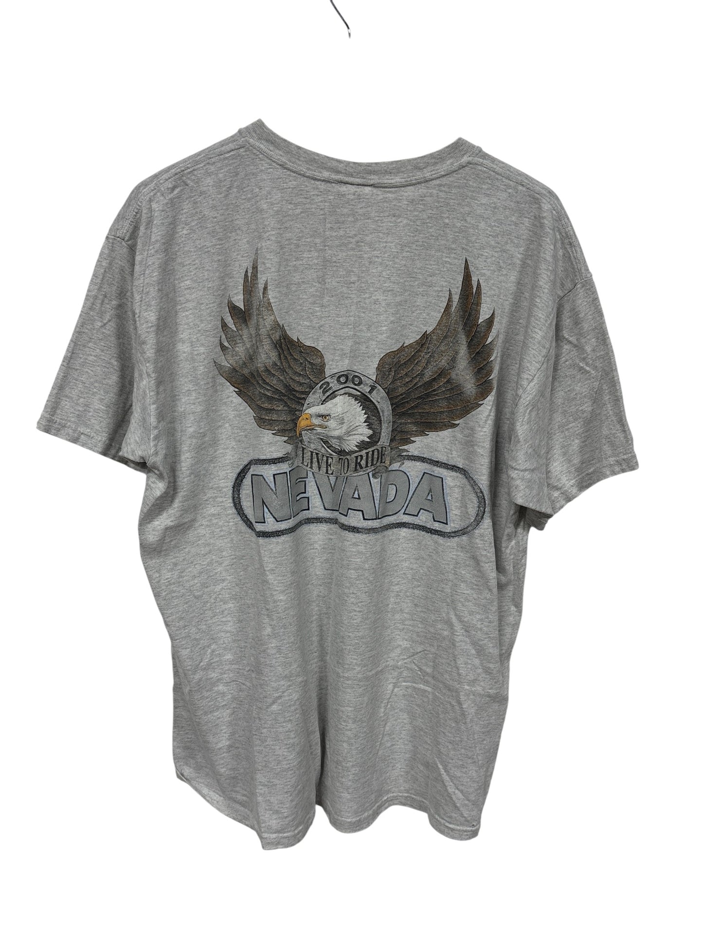 Vintage Bad Example Nevada Biker Skeleton Graphic Tee Size XL