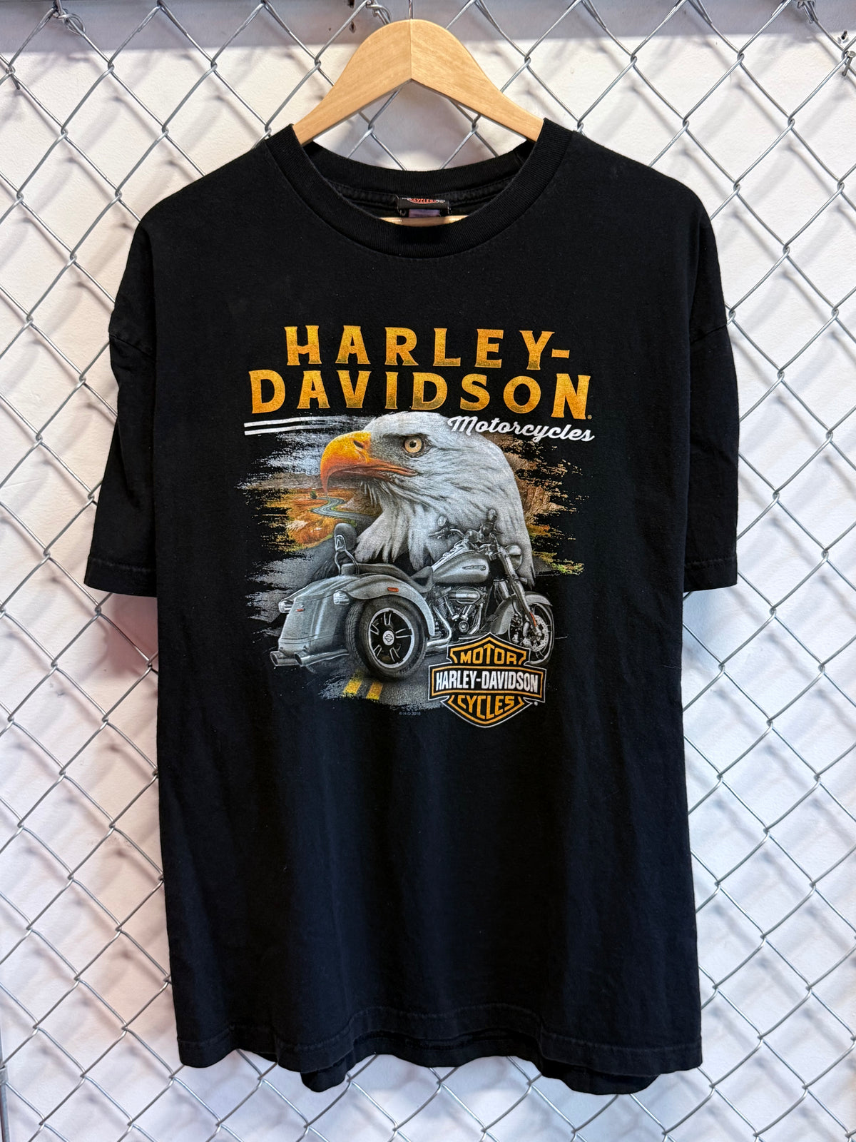 Harley Davidson Eagle Motorcycle Biker Graphic Tee Size XL