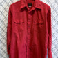 Vintage Rustler X Long Tails Western Red Button Up Shirt Size Large