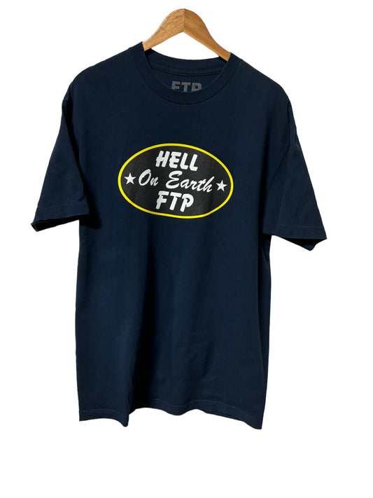 FTP Hell on Earth Graphic Tee Navy Blue Size Large