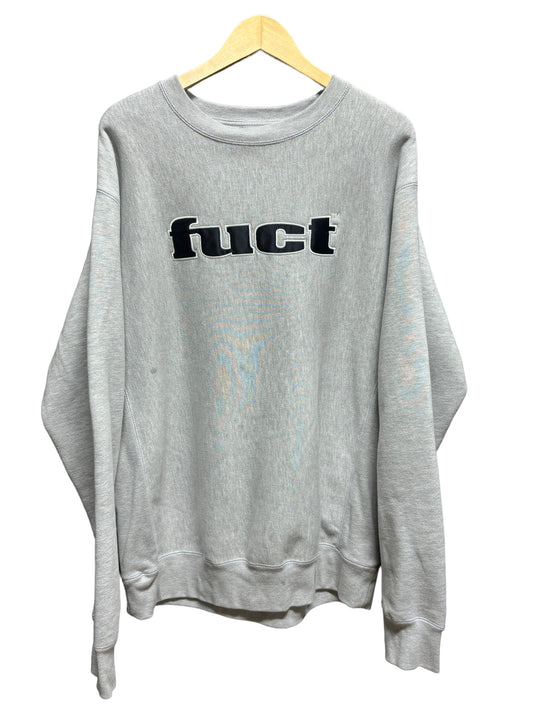 Fuct Classic Spellout Heather Grey Crewneck Size XL